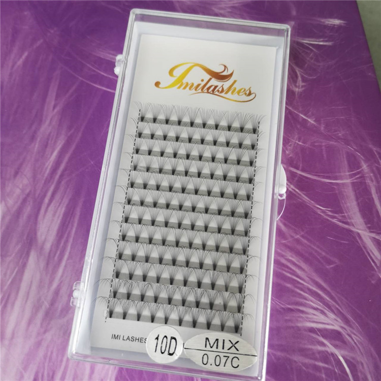 High quality 10d russian premade volume fans lashes vendor-V